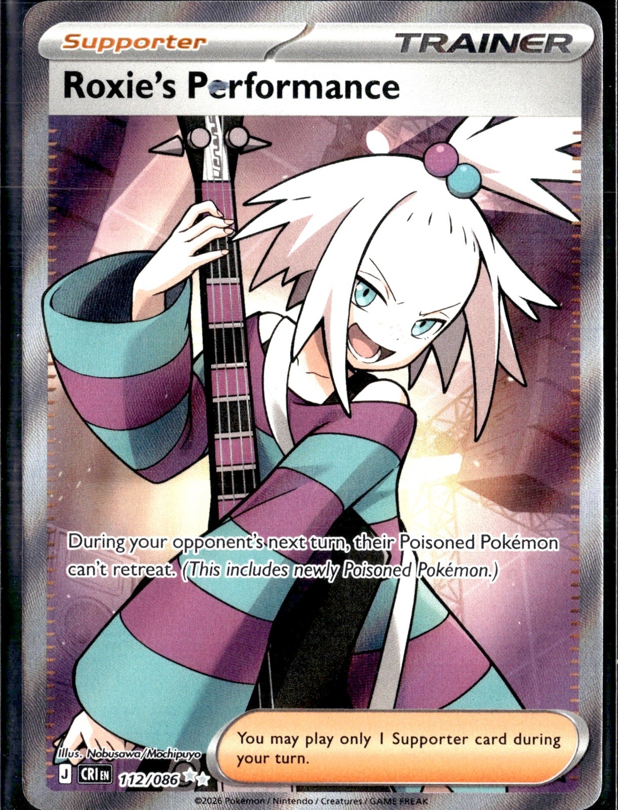 Roxie's Performance 112/086 Ultra Rare ME04: Chaos Rising Pokemon TCG NM