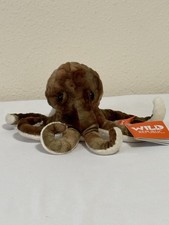 Wild Republic 8 Inch Wide Brown Octopus Plush Soft Clean