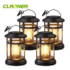 1-4Pack Solar Lanterns Outdoor Hanging Solar Lights for Patio Porch Garden Decor