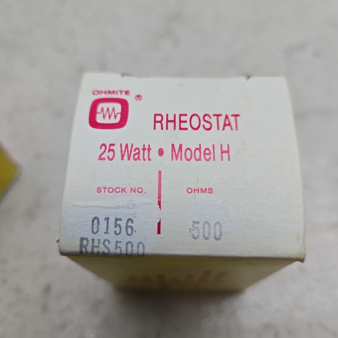 3 Pack Ohmite RHS500 Model H Rheostat 25W 500 Ohms Ceramic New Lot of 3