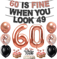 60Th Birthday Decorations for Women, 60Th Birthday Party Supplies