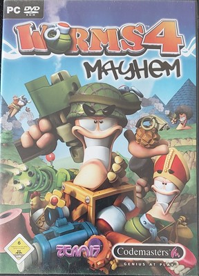 Worms 4, Mayhem,  PC-SPIEL, Codemasters, ab 6Jahren, gebraucht, 2005