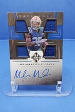 2019 Majestic Football Capstones Marlon Mack Patch Auto #82/99 Colts
