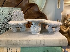 Cherished Teddies Garden Furniture Figurines Hillman 1996