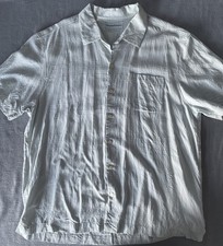 Tommy Bahama Shirt Men's XL Mint/Green 100 Silk Short Sleeve Hawaiian Button