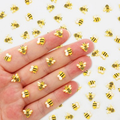 300 Pcs Mini Resin Bees Decor for Crafts, Cute Tiny Bee Animals Figurines for...