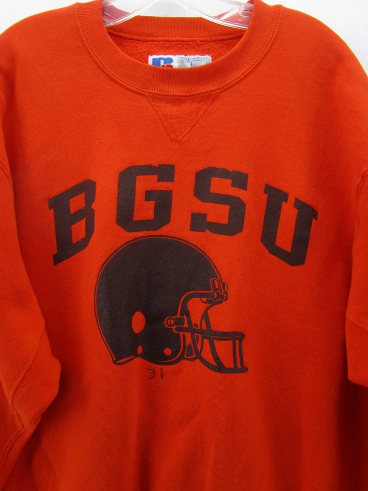 ВИНТАЖНЫЙ боулинг зеленый St Falcons BGSU толстовка мужчин большой Russell Athletic 90-х - Изображение 2 из 4