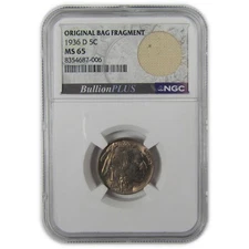 1936 D Indian Head Buffalo Nickel MS 65 NGC Bag Fragment SKU:I22652