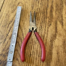 Wilde 6” Long Needle Nose Pliers with Side Cutters “All Trade” Red Handle