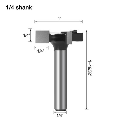 1/4 Shank CNC/ Spoilboard Surfacing Router Bit Carbide Tipped Tool/ For Wood