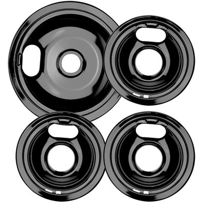 For Jenn-Air Oven Range Stove 8'' 6'' Chrome Drip Pan Bowl Set (Full Fit Models)