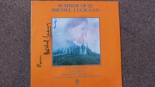 Autographe Dédicace ORIGINAL du Compositeur MICHEL LEGRAND sur Pochette BO Film