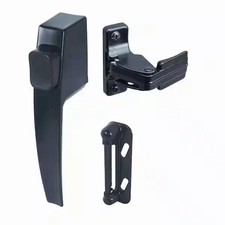 Push Button Screen Storm Door Latch Handle Set Night Lock Lever Metal Door Black Push Button Screen Storm Door Latch Handle Set Night Lock Lever Metal Door Black