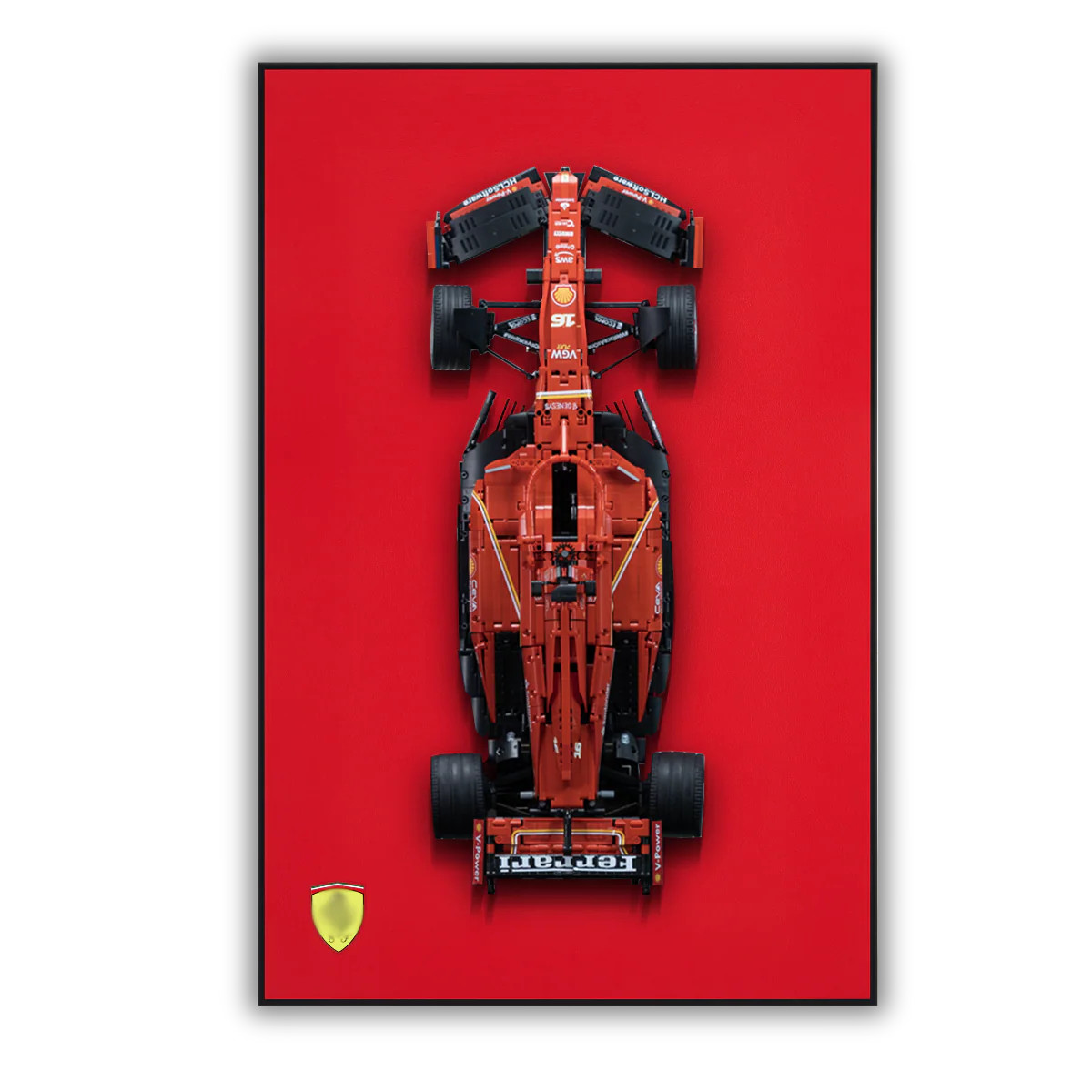 Classic Leather Wall Mount Display for LEGO Technic Ferrari F1
