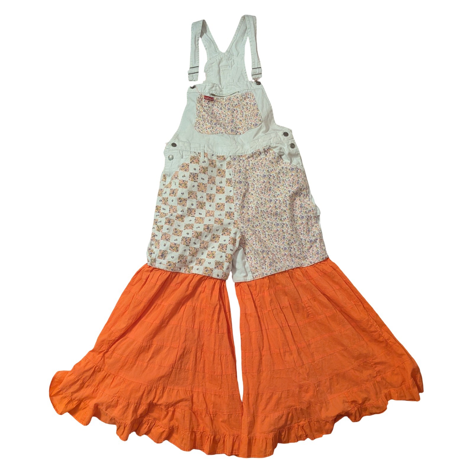 🔥👀 Goodfellows UNIQUE Patchwork Overalls Women'… - image 1