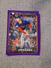 2024 Topps Holiday Purple Rookie #H37 Naoyuki Uwasawa RC #D 01/99 FIRST ONE MADE