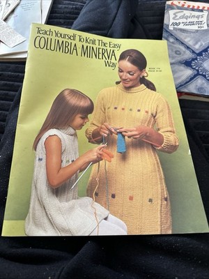1968 VTG Knitting Teach Yourself To Knit The Easy Columbia-Minerva Way Book 770