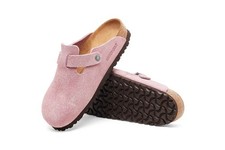 Birkenstock Stussy Boston Suede Leather Clog Dusty Pink Wide Select Size