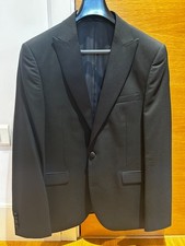 DKNY -Mens Slim Fit BLACK WOOL DINNER SUIT - 42 Reg - W36S L30 - TUXEDO Worn 3