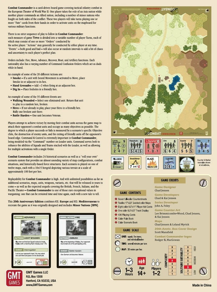 GMT Games: Combat Commander: Europe/Med. Edición 20 Aniversario NISW Envío Rápido Foto 2 de 2