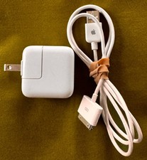 Apple 10w USB Power Adapter 30 Pin USB Cable Bundle White NC A1357 iPhone iPad