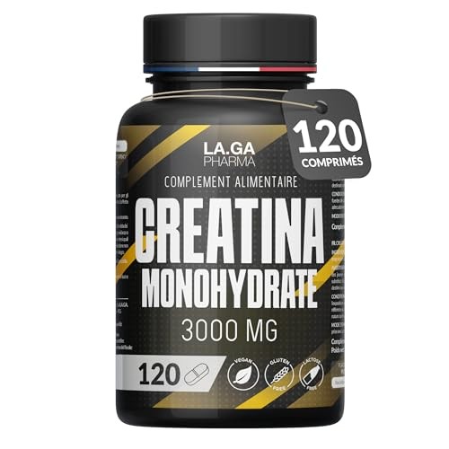 Créatine monohydrate 120 comprimés de 3000mg pour le sport