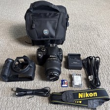Nikon D60 10.2MP Digital SLR Camera W 18-55mm Lens Charger Battery SD Bag  Mint