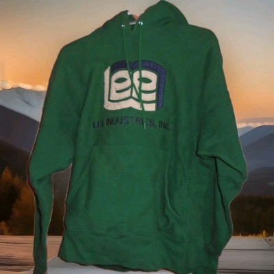 LEE INDUSTRIES INC VINTAGE HOODIE SWEATSHIRT ADULT LARGE MADE BY LEE