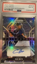 2025 Panini Prizm RC CAM SMITH Prizmatrix Silver AUTO PRIZM Astros PSA 8 PA-CS