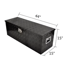 44x15x15 Inch Truck Bed Tool Box Trailer Tongue Box Pickup Storage Box Aluminum
