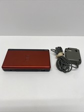 Nintendo DS Lite USG-001 Red/Black Dual Screen Touch Handheld Console W/ Charger