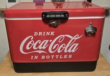 Coca-Cola 51L Ice Chest Cooler Box Camping Picnic Cool Box with Bottle Opener