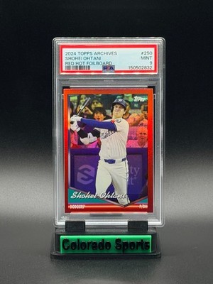 SHOHEI OHTANI 2024 Topps Archives #250 Red Hot Foilboard 27/50 PSA 9 Mint