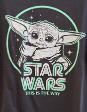 Star Wars Mandalorian The Child Yoda THE WAY Gray T-shirt Men  s Size XL