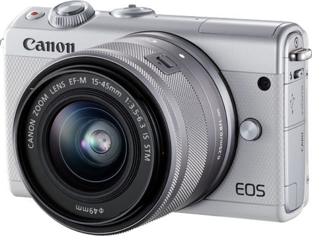 IS レンズキット15-45mm M100 EOS Canon STM 【公式通販】 15-45mmレンズキット ホワイト M100 EOS Canon ホワイト デジタルカメラ