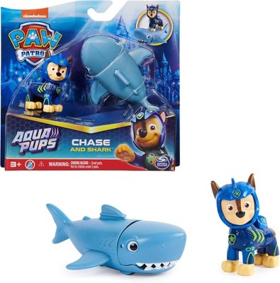 Paw Patrol, Aqua Pups - Hero Pups Actionfiguren-Set mit 1 Chase Welpenfigur ...