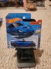 2018 Hot Wheels #5 FACTORY FRESH CORVETTE C7 Z06 BLUE VHTF Short Card 1:64 FJV40