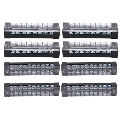 4x Terminal Block 15A 600V Dual Row Screw Terminal Barrier Strip For Bridge L CB