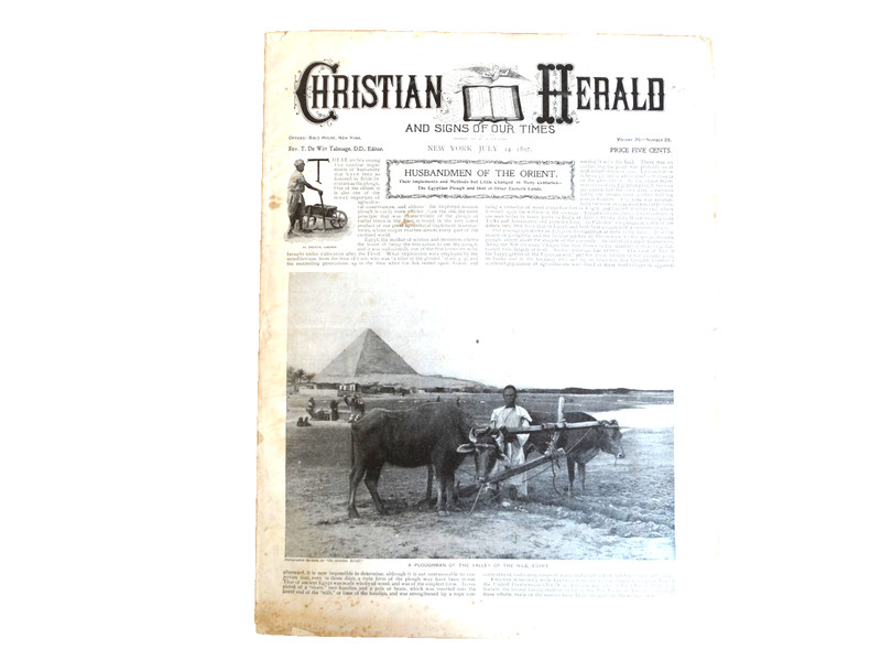 Christian Herald – July 14, 1897 – Farming Near an Egyptian Pyramid