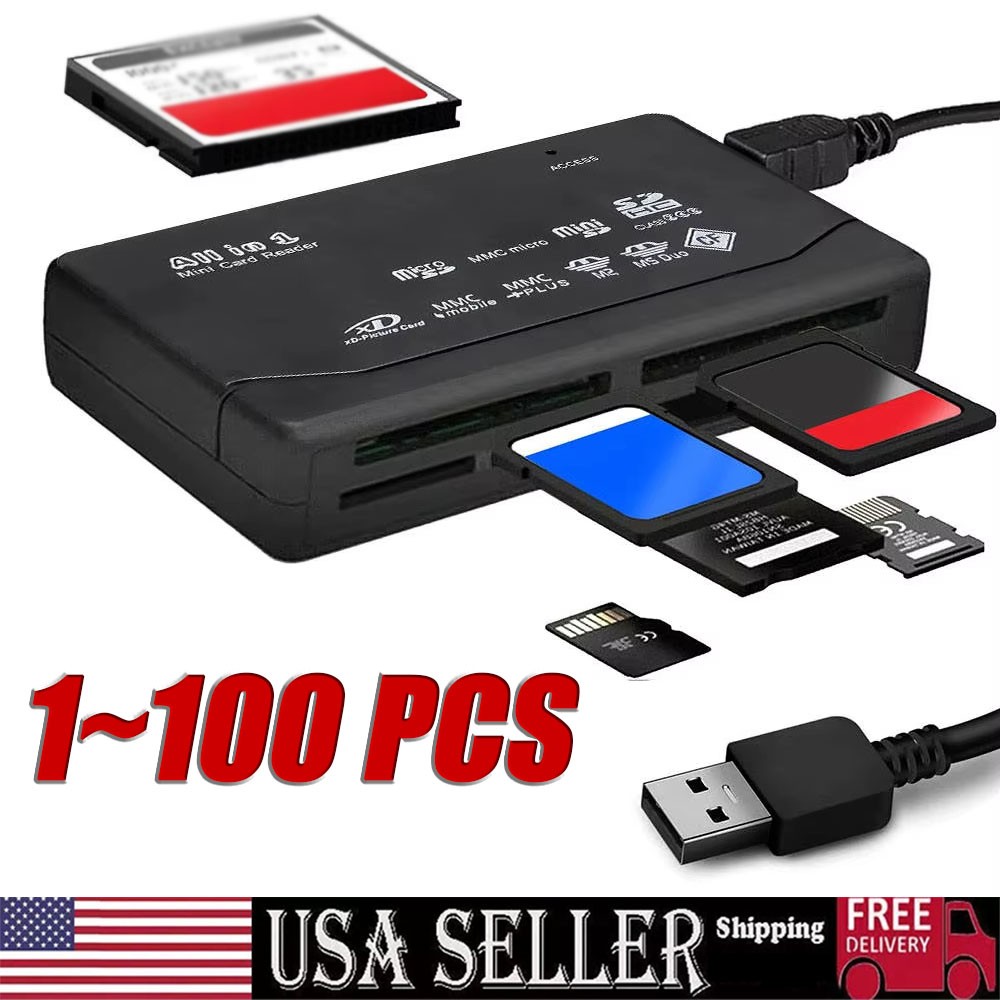 Memory Card Reader Mini 26-IN-1 USB 2.0 High Speed For CF xD SD MS SDHC lot