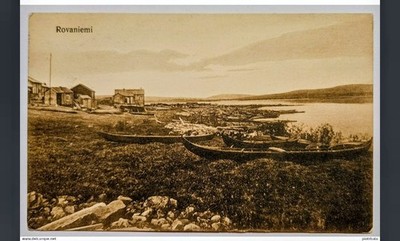 Finnland - Rovaniemi - Flussansicht - 1927 - Oulu Poststempel - geschickt nach London
