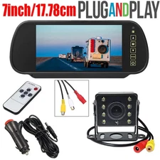 Vehicle IR 8 LED Back up Reverse Camera 7" Rear View Monitor for Bus Truck RV