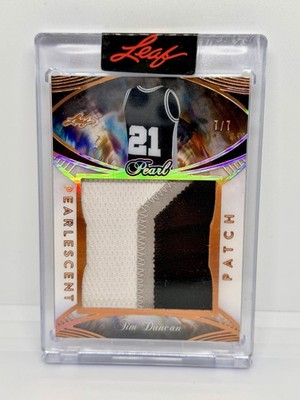 TIM DUNCAN 2025 Leaf Pearlescent Jumbo Patch 7/7 San Antonio Spurs #PP-25