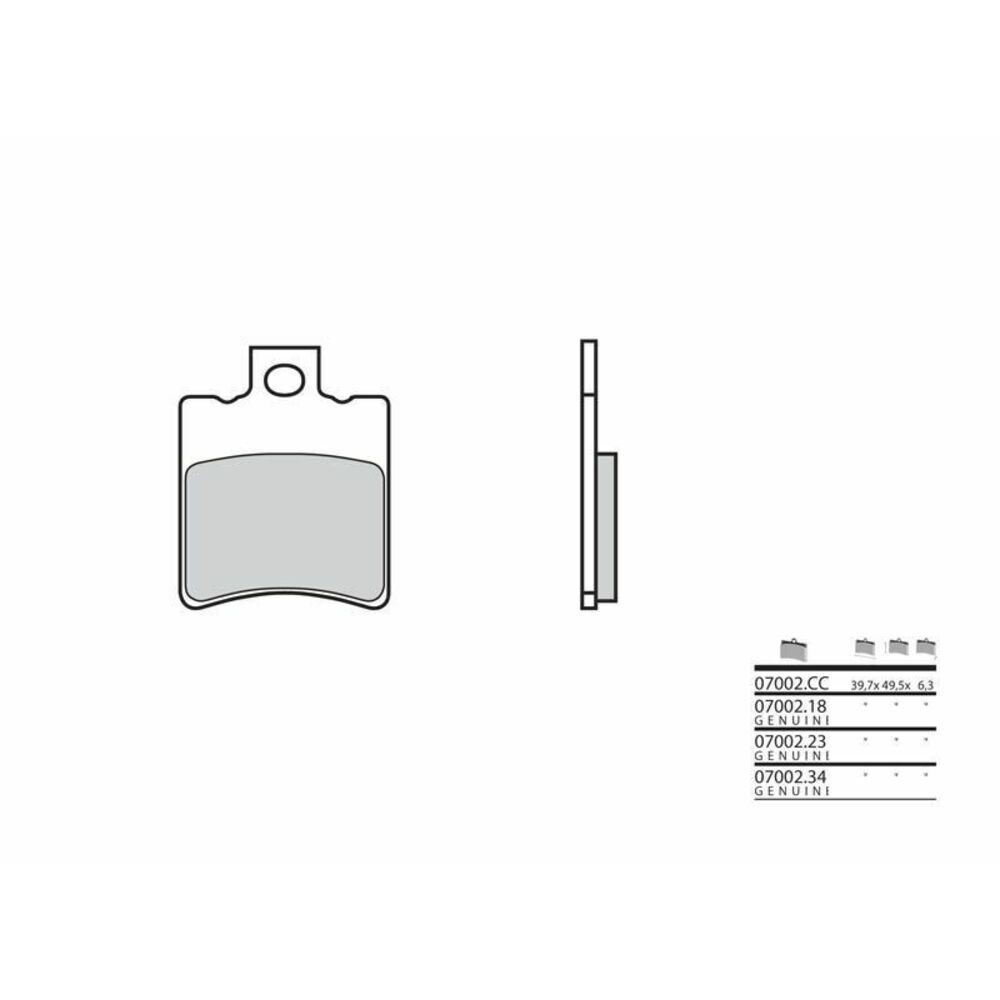 Free Shipping Brembo 07002 Organic Brake Pads For Motorcycle Parts
