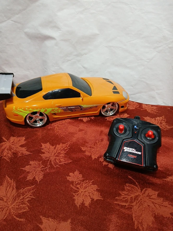 Fast & Furious Remote Control Car. Brains Toyota Supra. 12” USB Charge. Jada Toy - Image 3 of 4