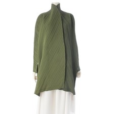 ISSEY MIYAKE Bias Pleated Cocoon Oversized Outerwear tailored jacket IM51-FA...