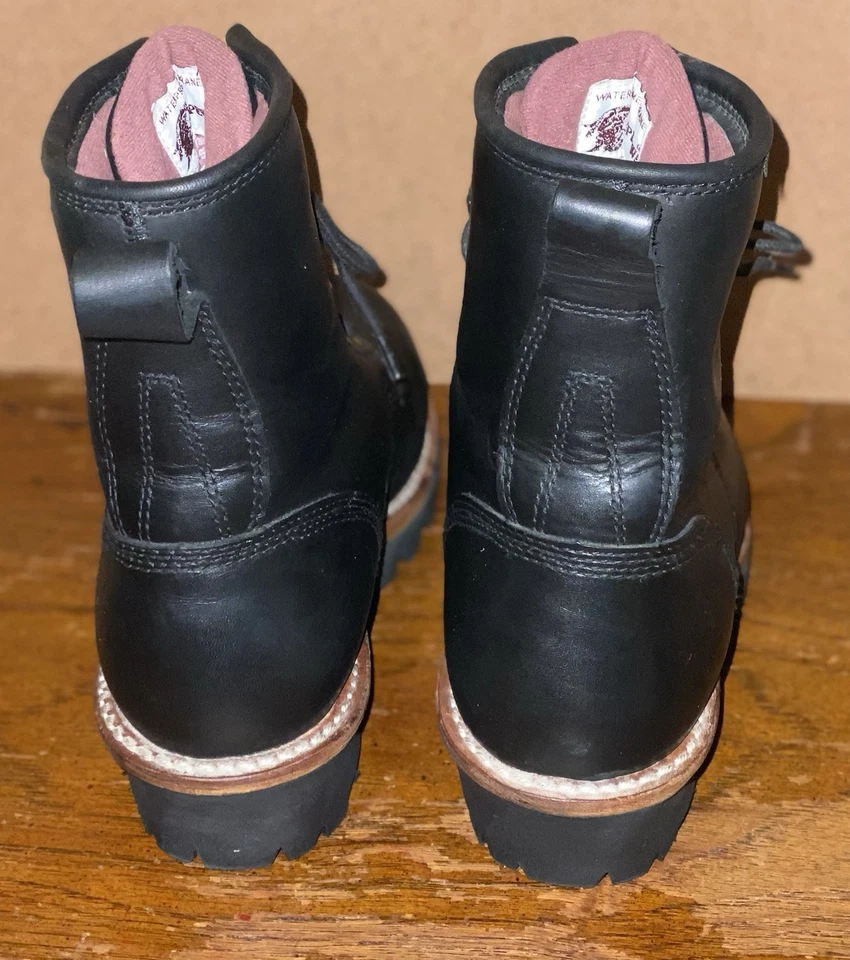 Botas Chippewa Tinsley 8” tamanho 8M femininas de couro preto biqueira de aço Logger L73050 - Imagem 4 de 4