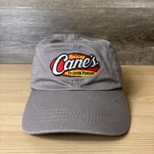 Raising Cane's Hat Cap Strap Back Gray Embroidered Chicken Fingers One Love Mens