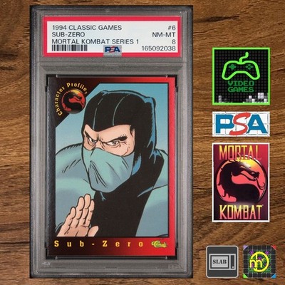 1994 Classic Mortal Kombat I - Card #6 Sub-Zero - PSA 8 NM-MT Rookie RC!