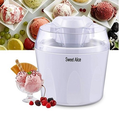 Profi Eismaschine 1,5L Speiseeismaschine Eiscrememaschine Ice Cream Maker Timer